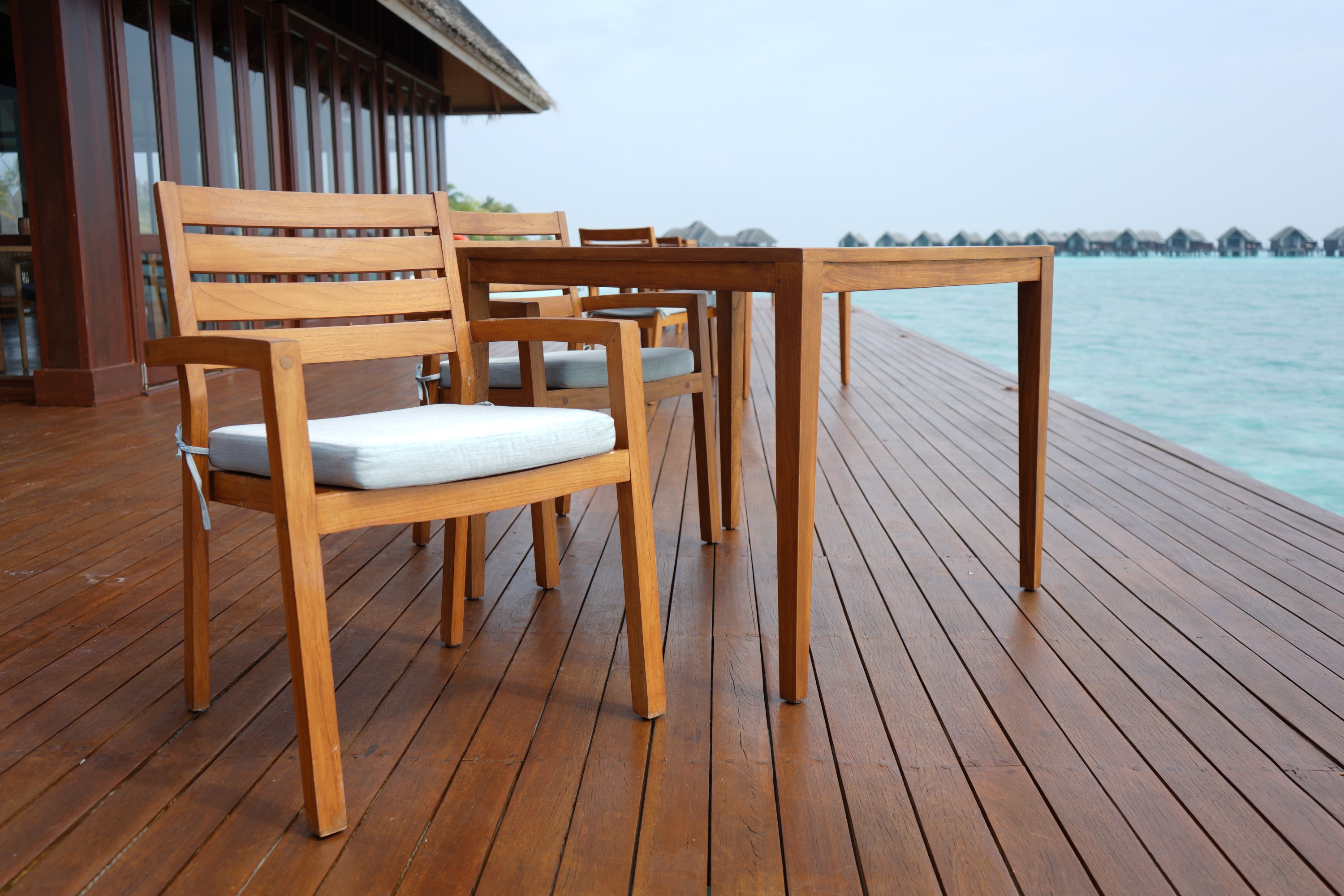 Outdoor restaurant tables and chairs