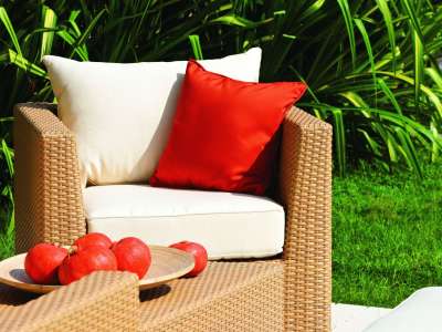 Outdoor cushion upholstery