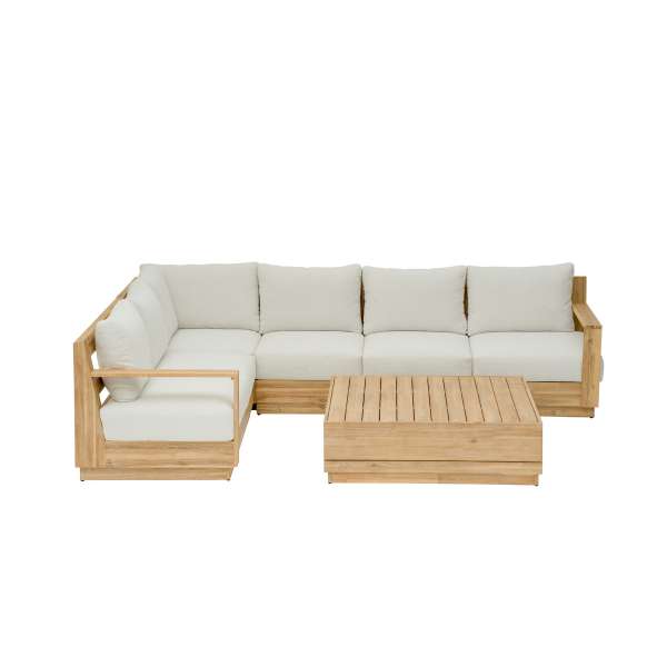 Siena 5-Seater Acacia Wood Modular Sofa Set