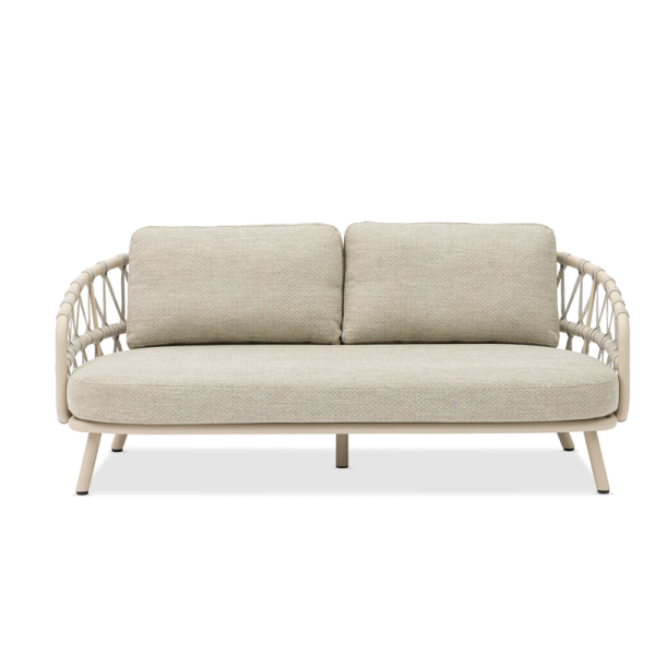 Harbour 2-Seater Sofa Mocha in Cross Weaving Sand Rope