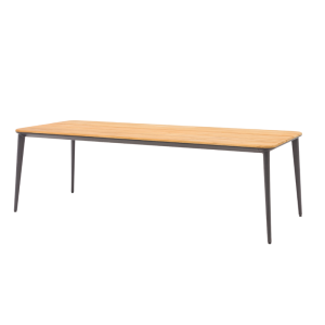 Timo Teak Top 8-Seater Dining Table Charcoal (without chairs)