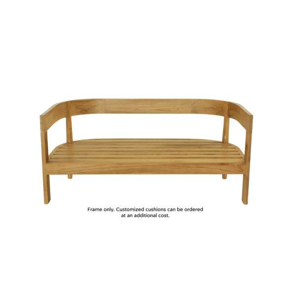 Lombardy Teak Wood Sofa 2 Seater - Frame only