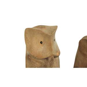Bamboo Roots Owl Satue Set of 3