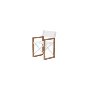 Lko Foldable Teak Wood Director Chair White