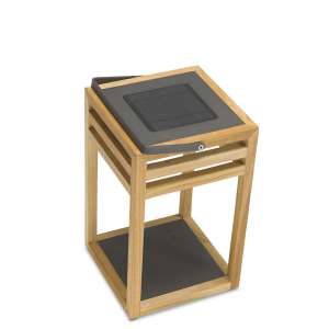 Glow Floor Lamp Full Teak Charcoal 25x25x40cm