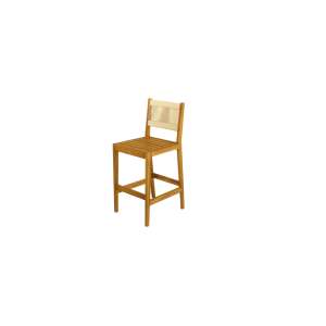 Sicily Teak Wood&Rope Bar Chair