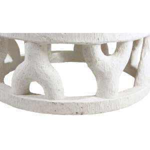 Asari Limestone Hand Carved Coffee Table Dia90H38cm White