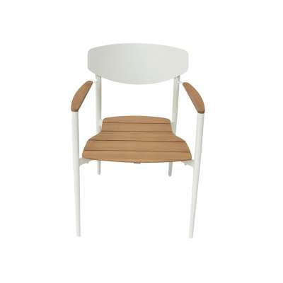 Timo White Teak Dining Chair