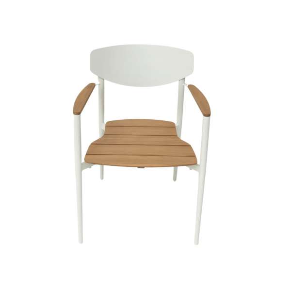 Timo White Teak Dining Chair