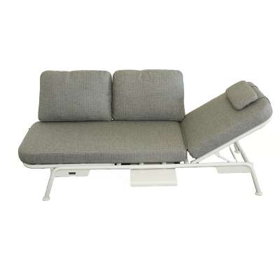 Sunset White C/168 3-seater Sofa convertible to Sun Lounger