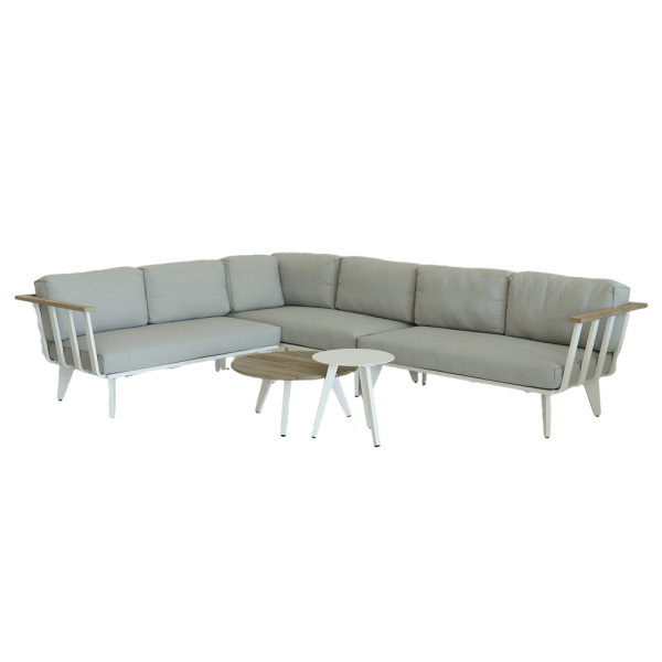 Mavis White Modular Sofa Set with Coffee Table