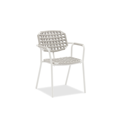 Aosta White Dining Armchair