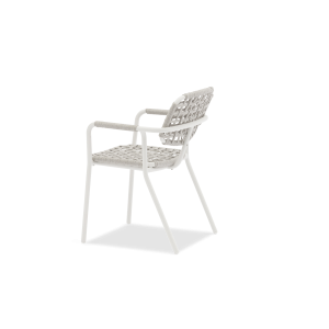 Aosta White Dining Armchair