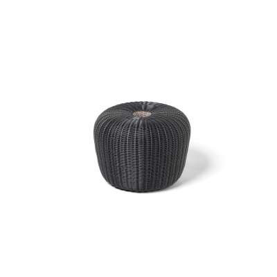 Little Pumpkin Dark Grey Round Pouf