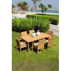 Ambar Nice Natural Rectangle Dining Table