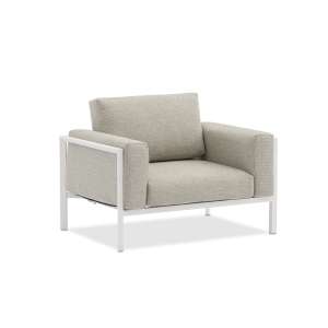 Reef 1-seater Sofa with Footrest White