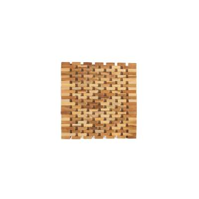 Brick Teak Wood Square Placemat 26x26cm
