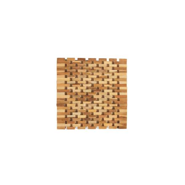 Brick Teak Wood Square Placemat 26x26cm