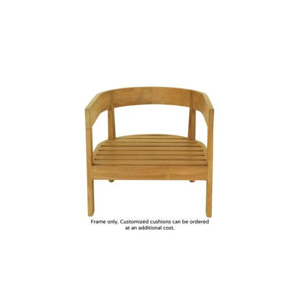 Lombardy Teak Wood Sofa 1 Seater - Frame only