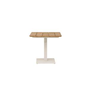 Alu & Teak Wood Bistro Table w Folding Top 80x80cm