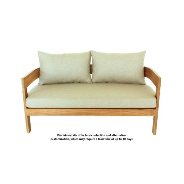 Lombardy Teak Wood Sofa 2 Seater