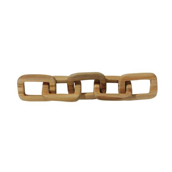 Kotami Teak Wood Hand Carved Chain Décor 71cm