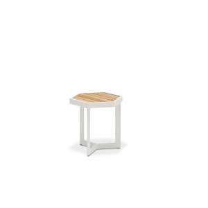 Six Sided White Side Table