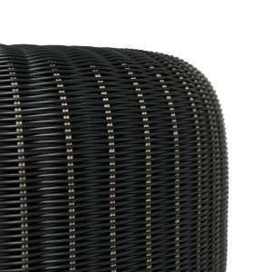 Mid Pumpkin Dark Grey Round Pouf