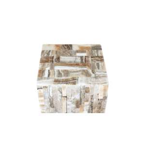 Antanani Onyx Cut Resin Square Stool 32x36cm