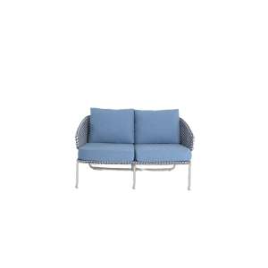 Roma Blue 4-Seater Lounge Set with Coffee Table