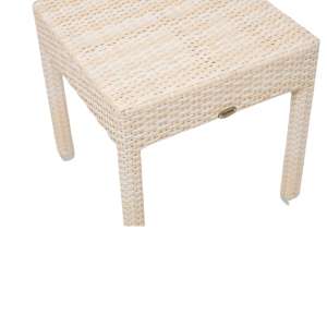 Ambar Hawai White Side Table