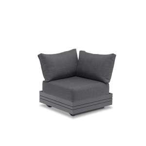 Largo Charcoal L-shaped 5-seater Sofa Set with Coffee & Side Table