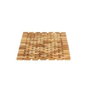 Brick Teak Wood Square Placemat 26x26cm