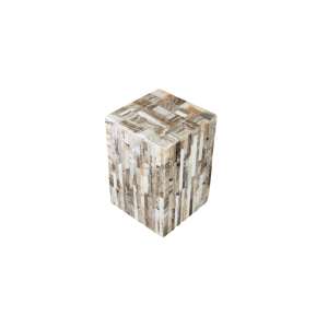 Antanani Onyx Cut Resin Square Stool 32x36cm