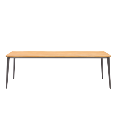 Timo Teak Top 8-Seater Dining Table Charcoal (without chairs)