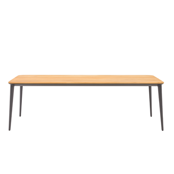 Timo Teak Top 8-Seater Dining Table Charcoal (without chairs)