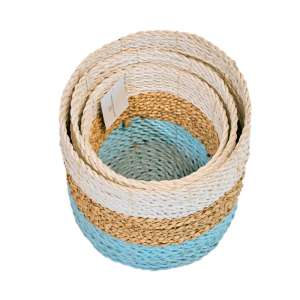 Woven Mini Pots Set of 3 Round