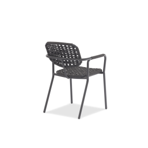 Aosta Charcoal Dining Armchair