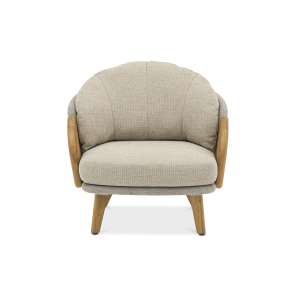 Lotus Mocha 1-Seater Sofa with Sand Rope