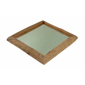 Bounce litchi Wood Rectangular Mirror Organic 80x90cm