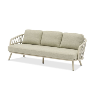 Harbour 3-Seater Sofa Mocha in Cross Weaving Sand Rope