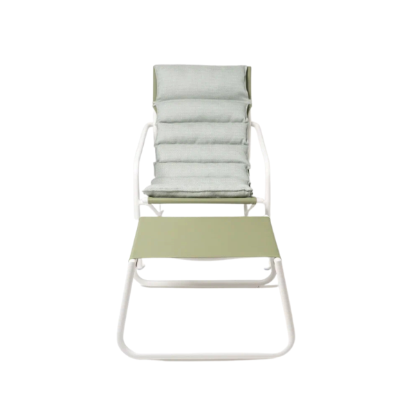 Coast Green Beach Lounger with Footrest