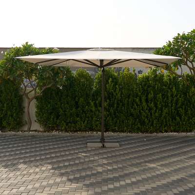 Elite Sidepost Cantilever Umbrella With Base Coffee Brown 3x3M