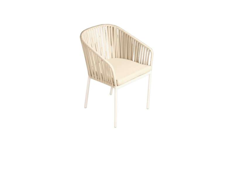 Ambar Corcega White Armchair