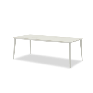 Timo Dining Table Ceramic Top White Marble 2.4m (without chairs)
