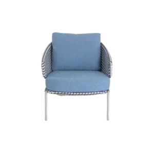 Roma Blue 4-Seater Lounge Set with Coffee Table