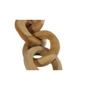 Cineo Teak Wood Hand Carved Chain Décor 48cm