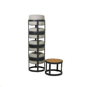 Totem Charcoal Set Of 5 Stools