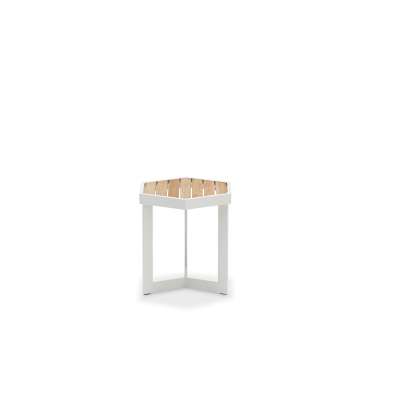 Six Sided White Side Table