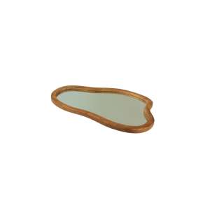 Rousli Teak Wood Irregular Shape Mirror 40x60cm